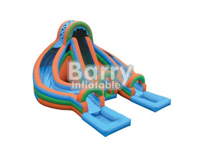 Children Dual Lane Inflatable Commercial Water Slides With 2 Pools BY-WS-026